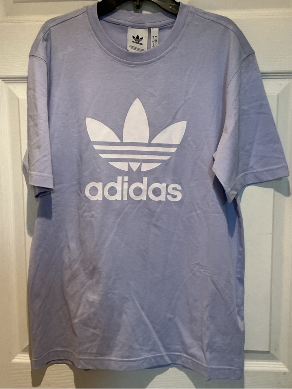 adidas Trefoil Tee in Lavender with White Logo